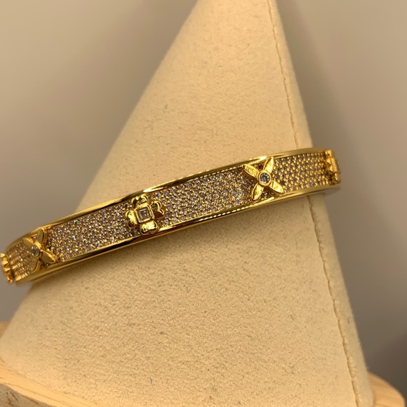 Gold-tone heritage bloom Kate Spade bangle - Picture 3 of 6